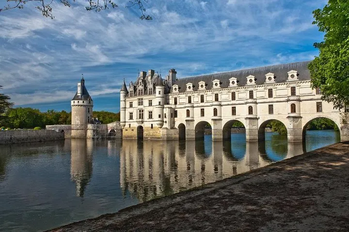 Chateau d'Amboise above the Loire river on a small-group Loire Valley castle tour from Paris with lunch